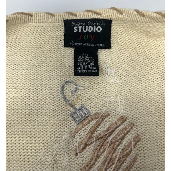 Vintage Designers Originals Studio Joy Ugly Sweater few stains Size L Pre-Owned - Picture 13 of 14